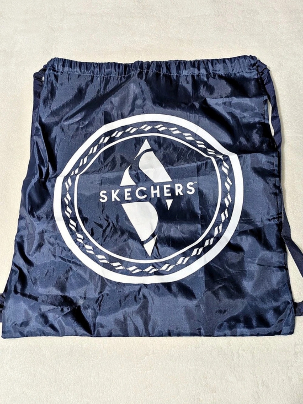 Skechers Cinch Drawstring Backpack – Navy Blue Lightweight Gym Sackpack Bag